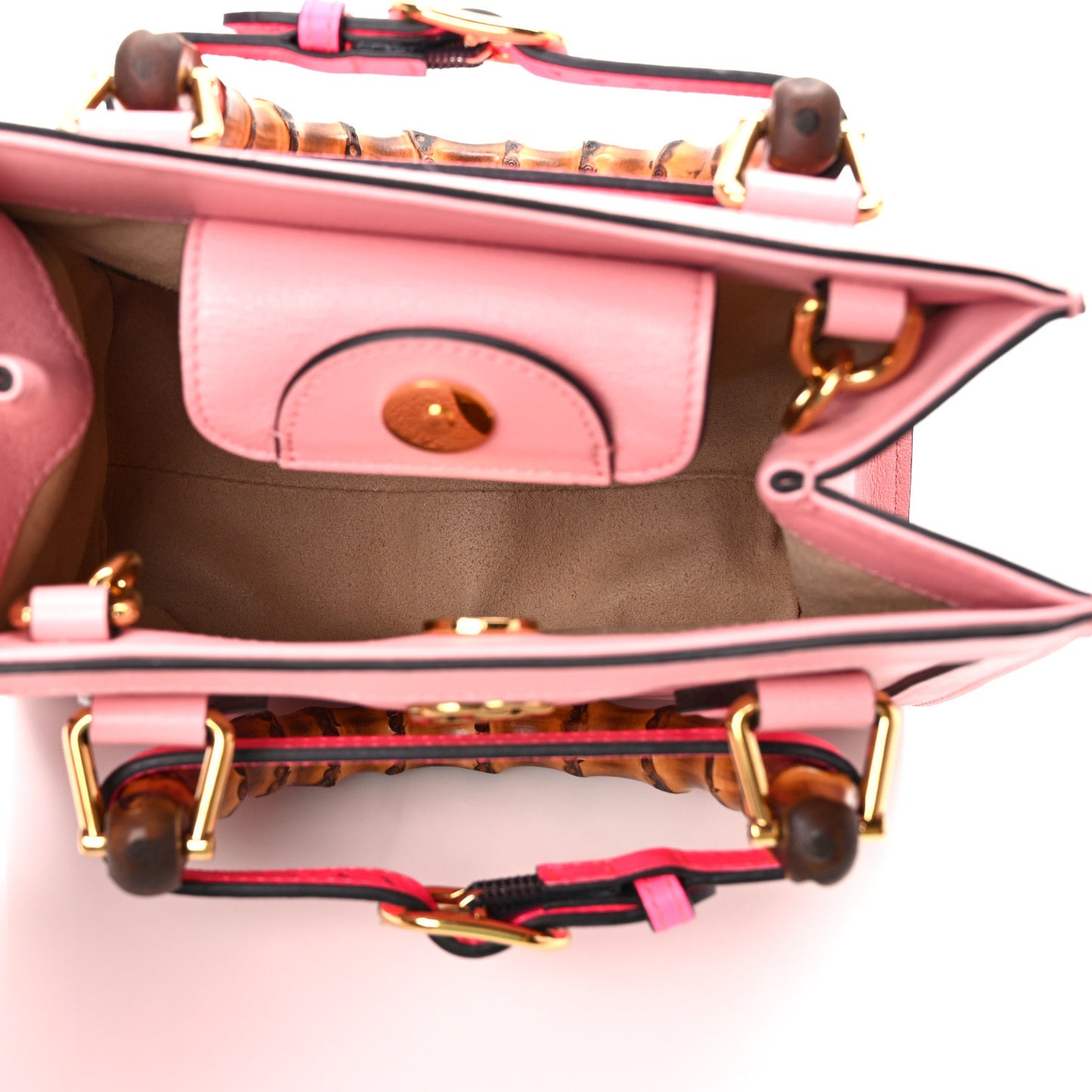 Wonka Grain Calfskin Mini Diana Tote Bag Wild Rose Fuxia Fluo