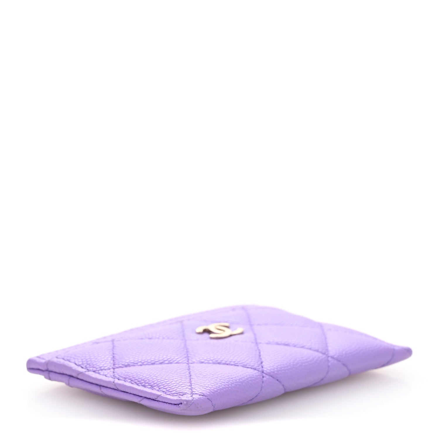 Chanel Caviar Quilted Card Holder Purple 3 of 8