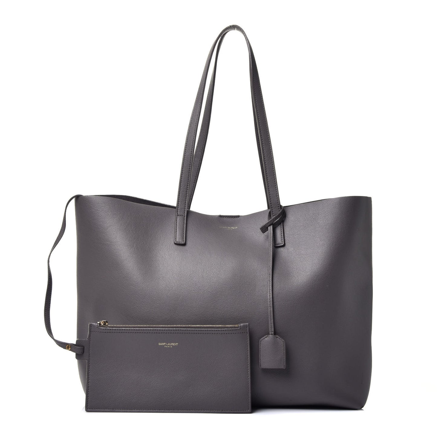 Calfskin Large Shopping Tote Fog