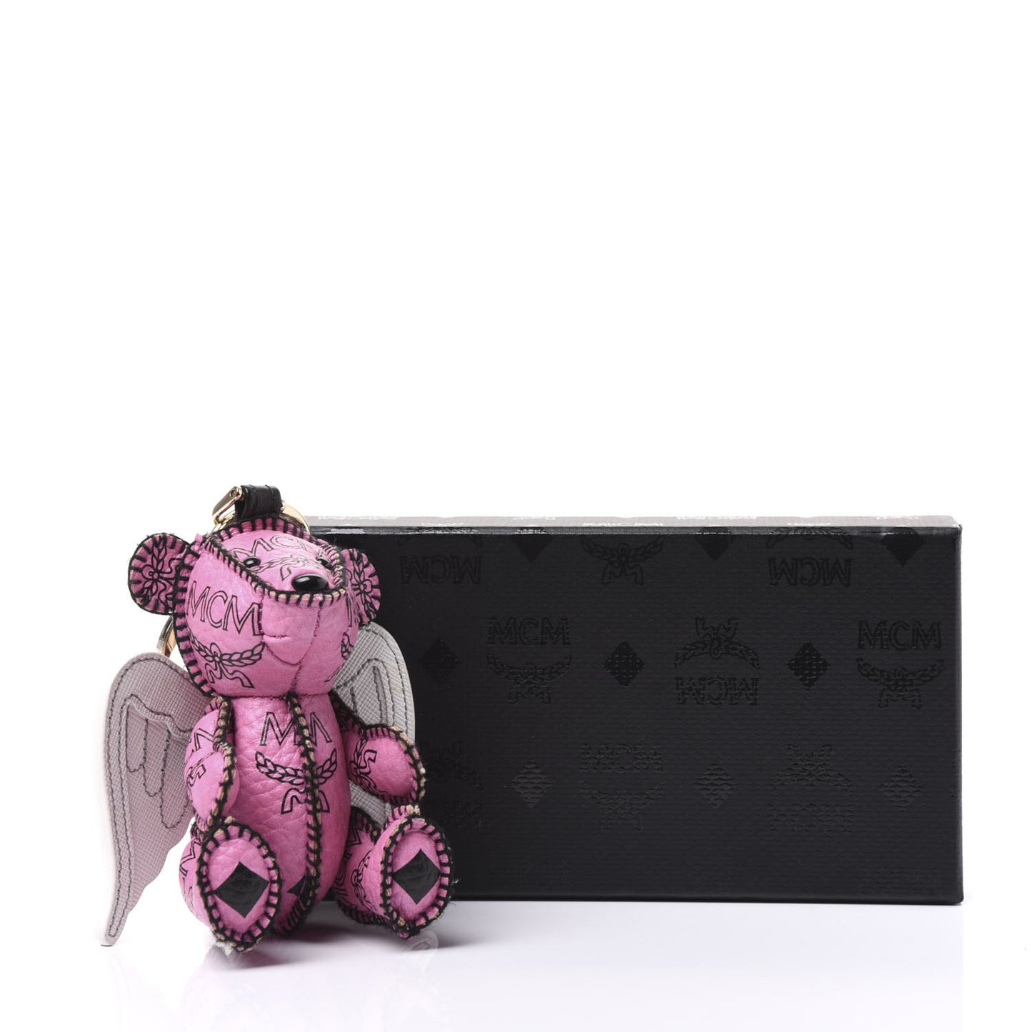 Visetos Angel Bear Key Ring Bag Charm Pink
