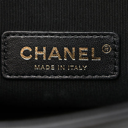 Chanel Velvet Chevron Quilted Small Boy Flap Black 9 of 13