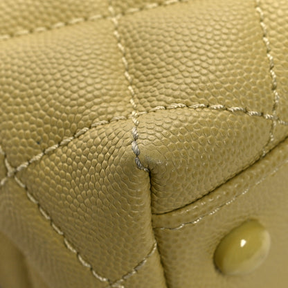 Chanel Caviar Quilted Incognito Extra Mini Coco Handle Flap Light Yellow 11 of 12