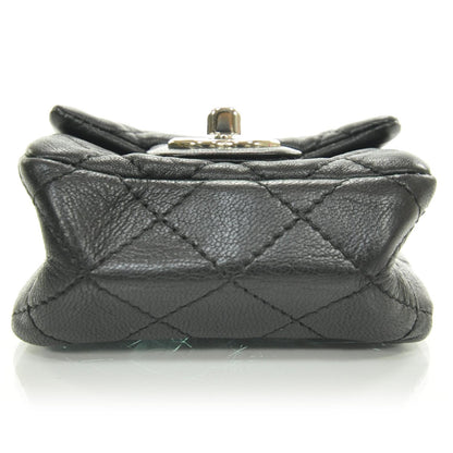 Chanel Lambskin Quilted Mini Tibet Bag Charm Keychain Black 4 of 8