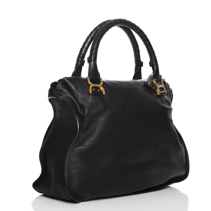 Chloe Calfskin Large Marcie Satchel Black 3 of 13