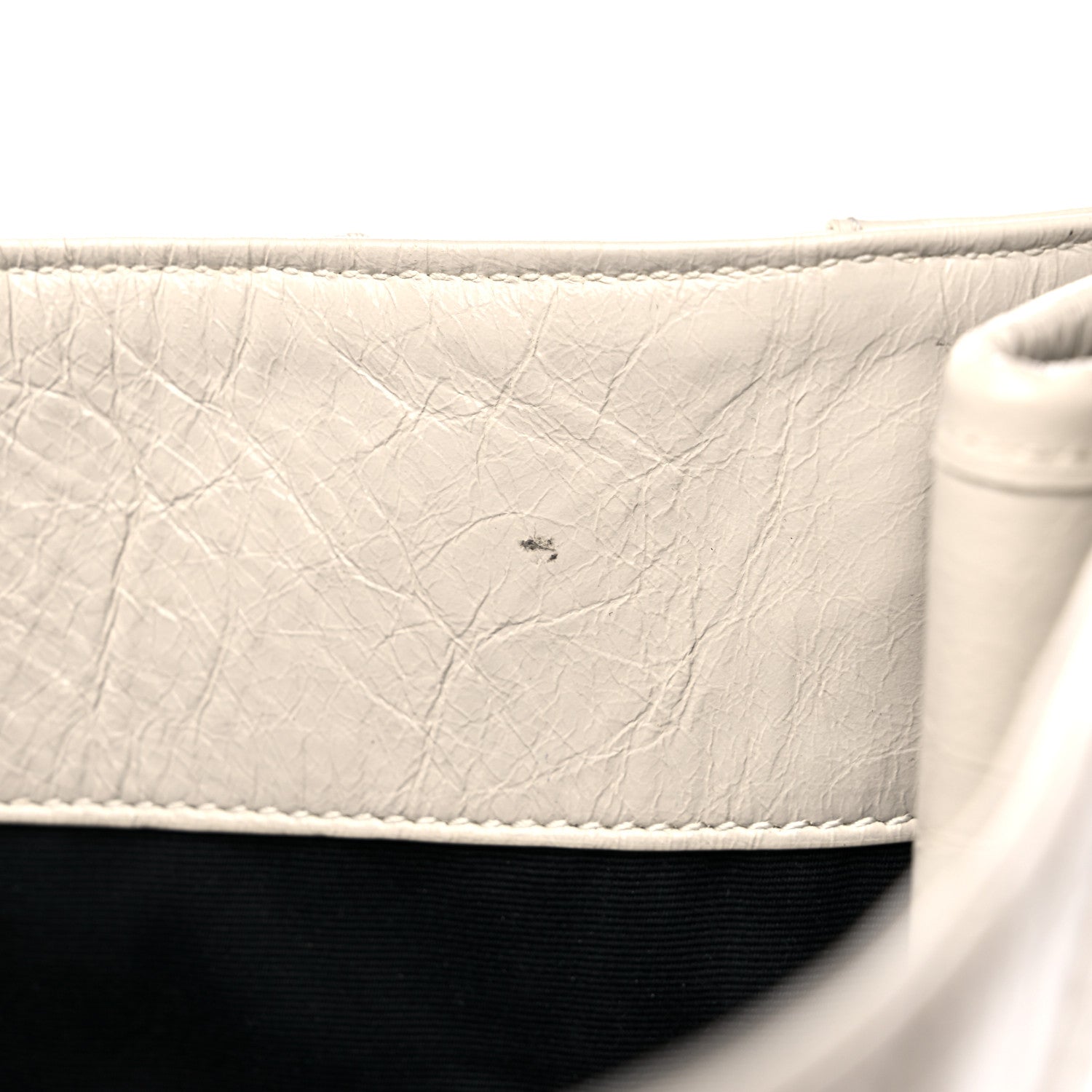 Saint Laurent Crinkled Calfskin Matelasse Monogram Large Niki Shopper Tote Cream Soft 14 of 17