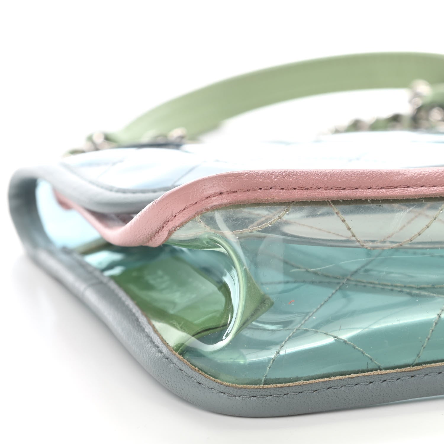 Chanel Lambskin PVC Quilted Medium Coco Splash Flap Blue Green 8 of 9