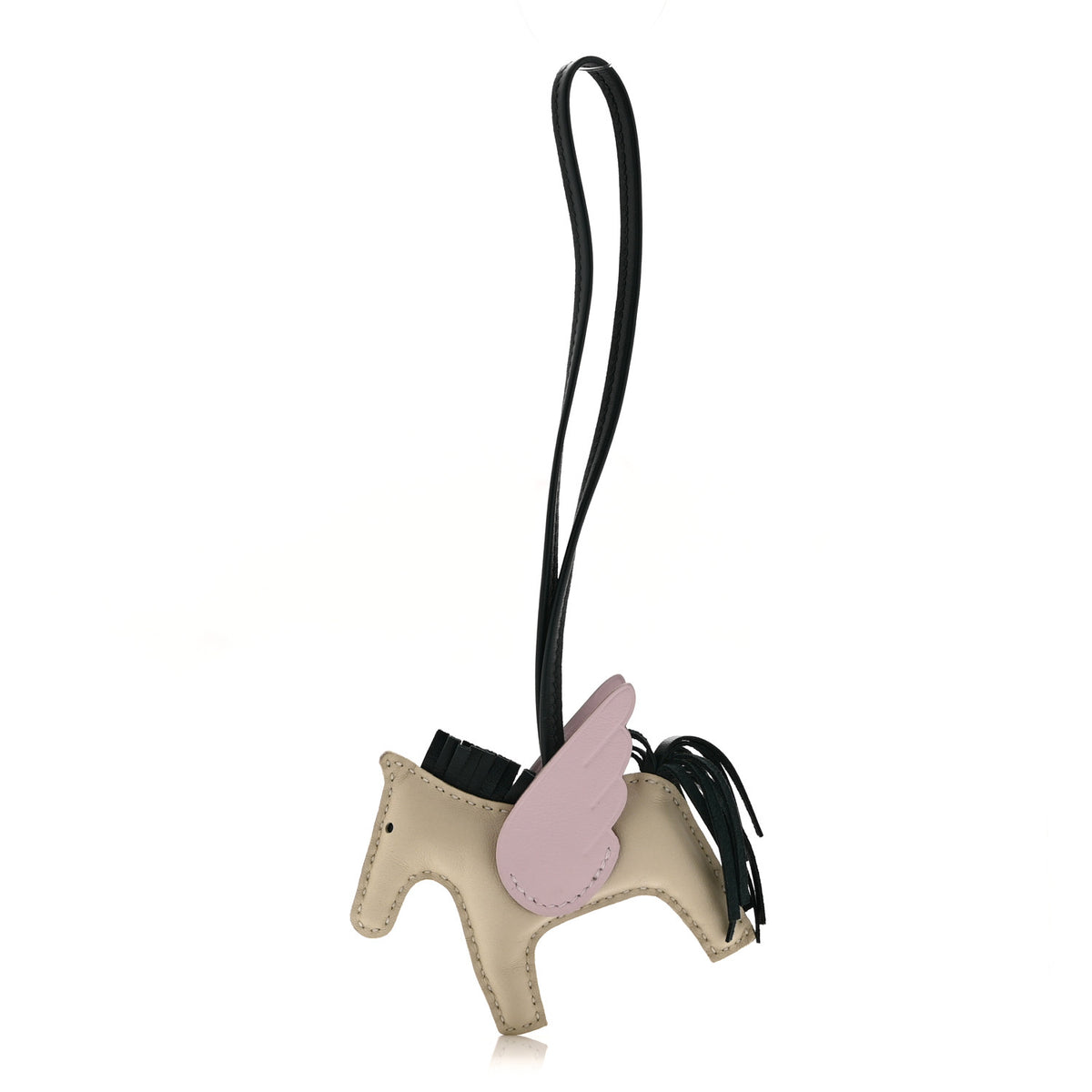 Hermes Milo Lambskin Grigri Rodeo Pegase Horse Bag Charm PM Craie Mauve Pale Vert Cypress 1 of 5
