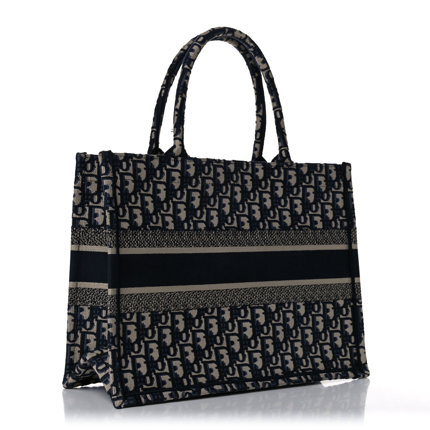 Oblique Medium Book Tote Blue Multicolor