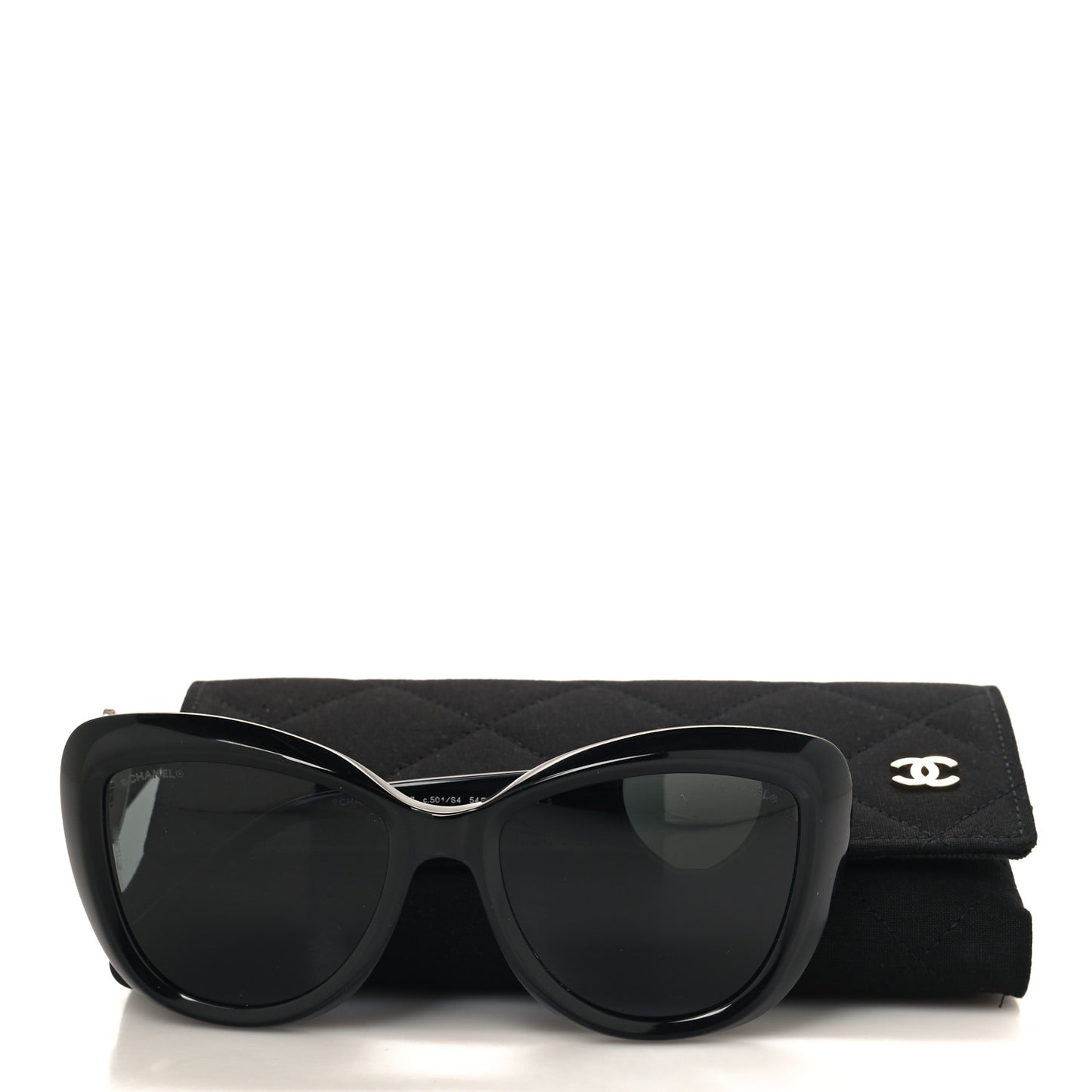 Acetate Enamel Heart Butterfly Sunglasses 5517 Black
