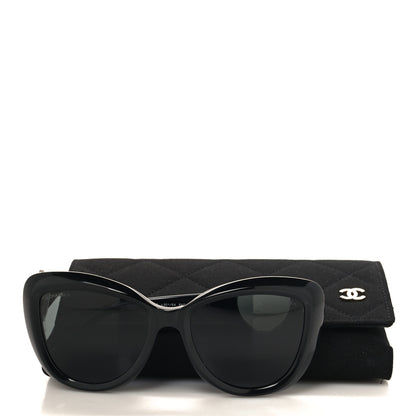 Chanel Acetate Enamel Heart Butterfly Sunglasses 5517 Black 9 of 9