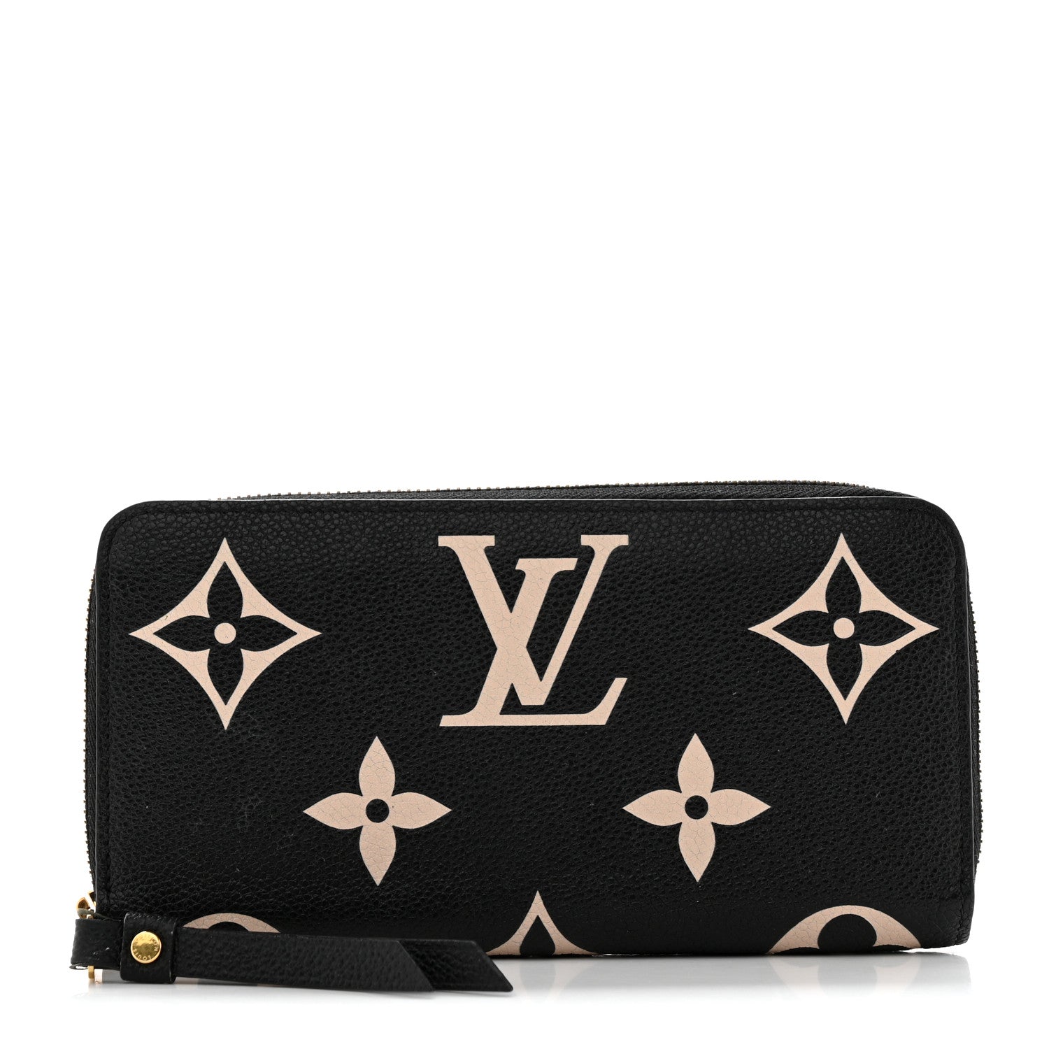 Louis Vuitton Empreinte Monogram Giant Zippy Wallet Black Beige 1 of 7