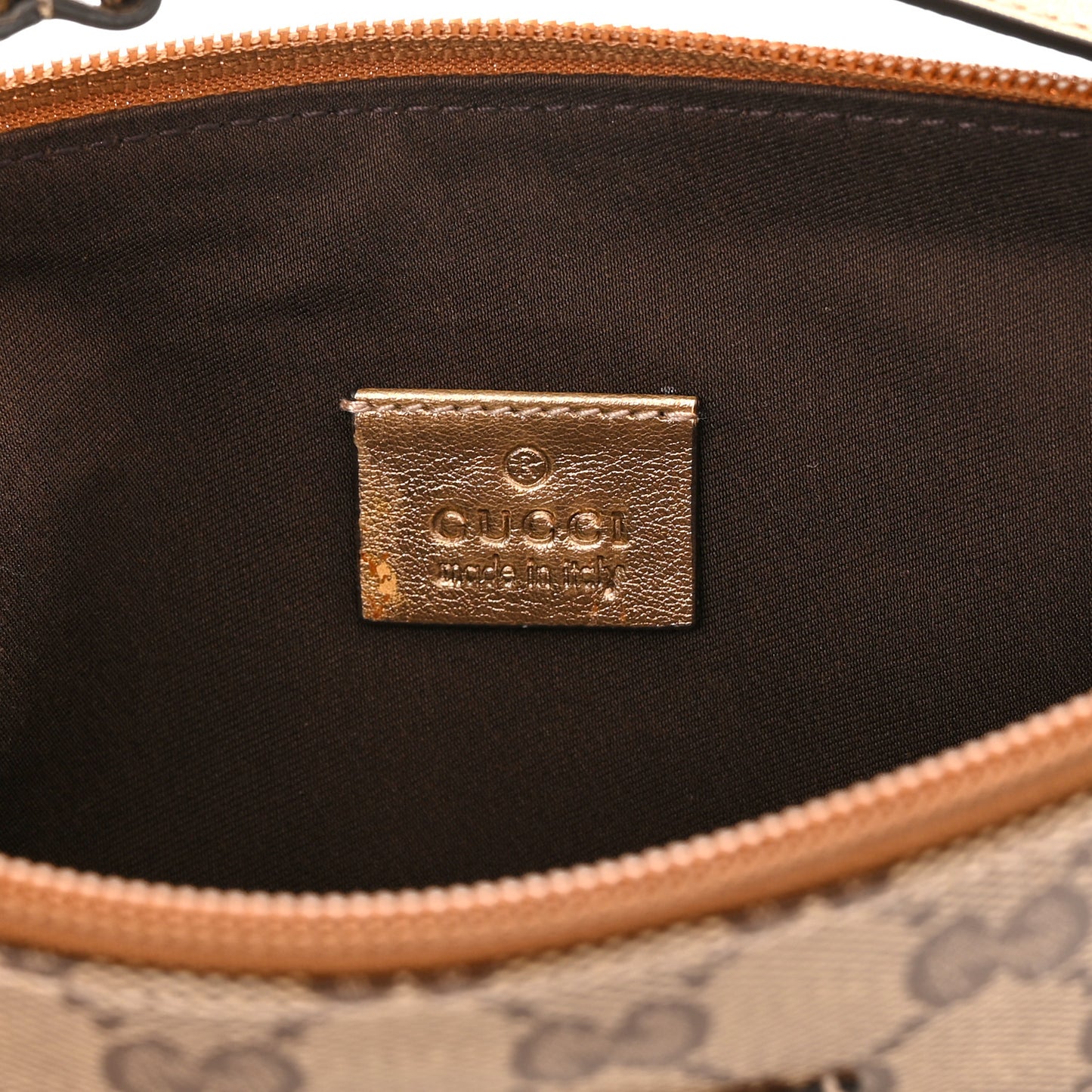 Crystal Monogram Pretty Boat Pochette Bronze