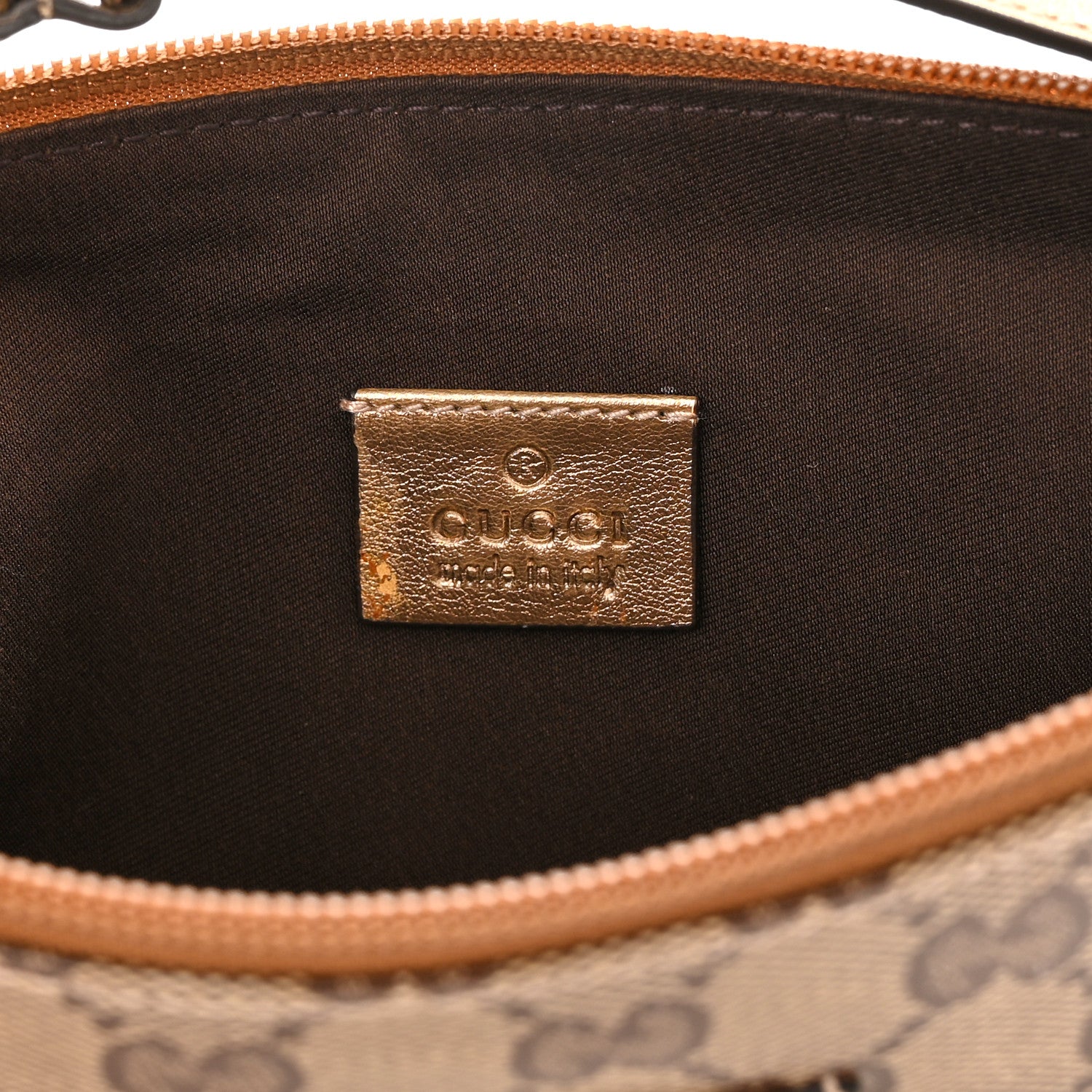 Gucci Crystal Monogram Pretty Boat Pochette Bronze 6 of 10