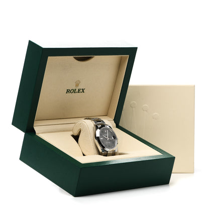 Rolex Stainless Steel 41mm Oyster Perpetual Wimbledon Datejust Watch Slate 126300 5 of 5