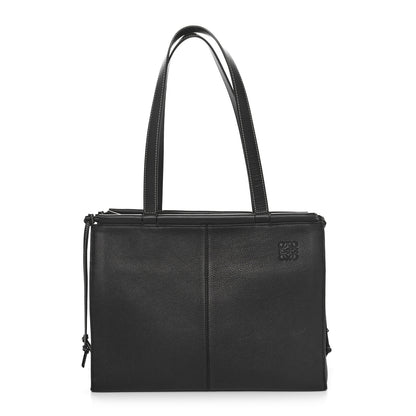 Loewe Grained Calfskin Small Cushion Tote Black 1 of 9