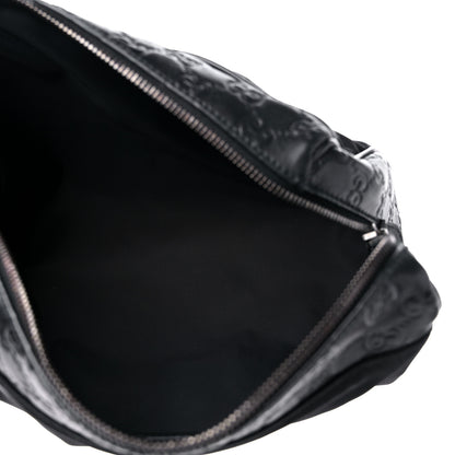 Gucci Nylon Guccissima Zip Top Pouch Black 5 of 12