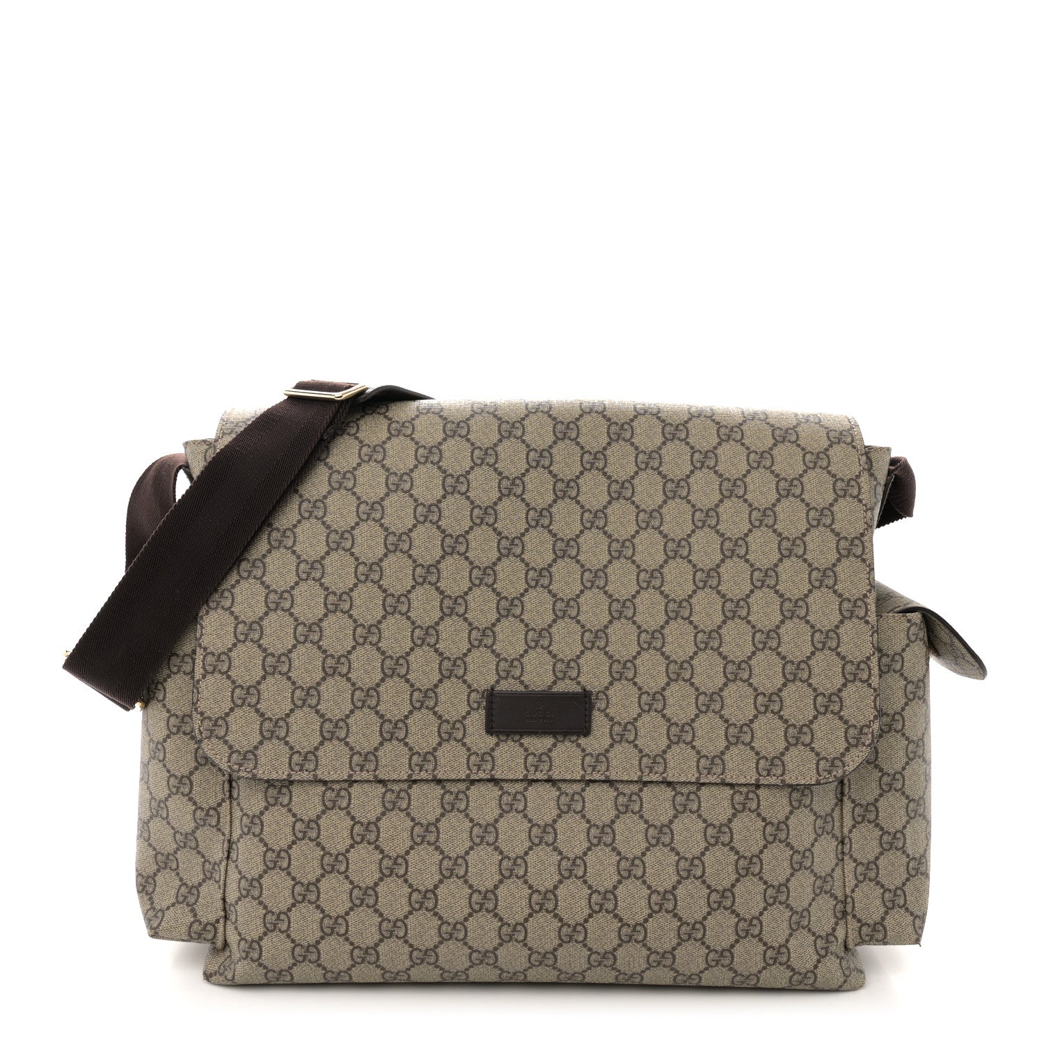 Gucci GG Plus Monogram Messenger Diaper Bag Dark Brown 1 of 12