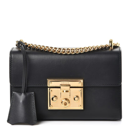 Gucci Calfskin Small Padlock Shoulder Bag Black 1 of 8