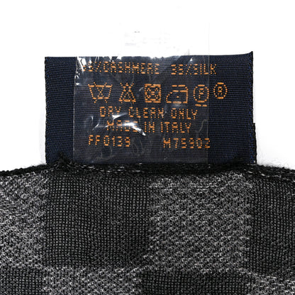 Louis Vuitton Cashmere Silk Damier Graphite World Map Stole 4 of 4
