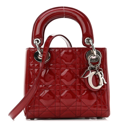 Christian Dior Patent Cannage Mini Lady Dior Red 1 of 9