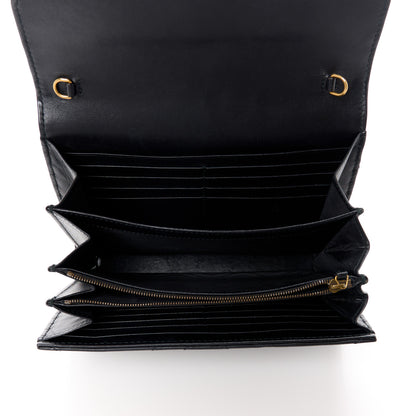 Gucci Calfskin Matelasse GG Marmont Chain Wallet Black 5 of 11
