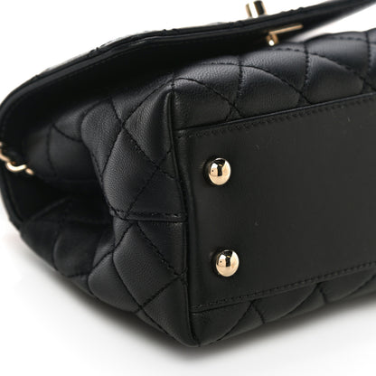 Chanel Goatskin Quilted Rainbow Extra Mini Coco Handle Flap Black 9 of 12
