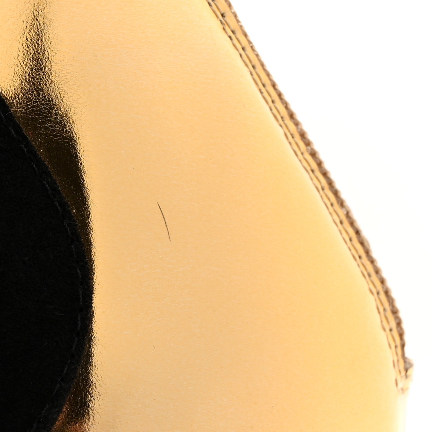 Veau Velours Specchio 100 Delicotte Booties 37.5 Black Gold