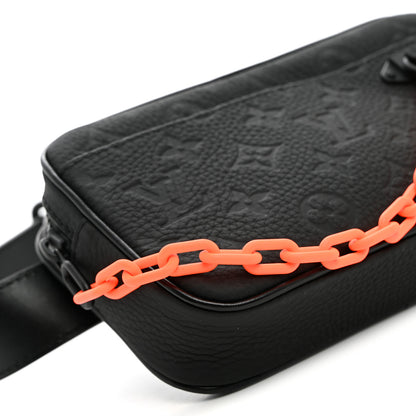 Louis Vuitton Taurillon Monogram Uniformes Solar Ray Soft Pochette Volga Belt Bag Black 8 of 9