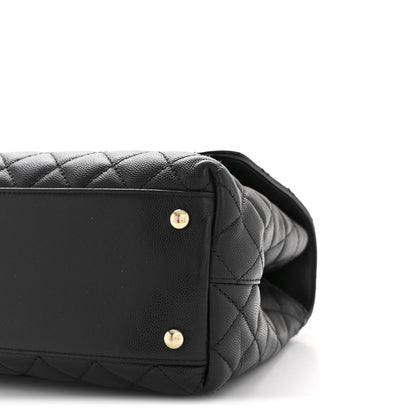 Chanel Caviar Quilted Small Coco Handle Flap Black 10 of 15
