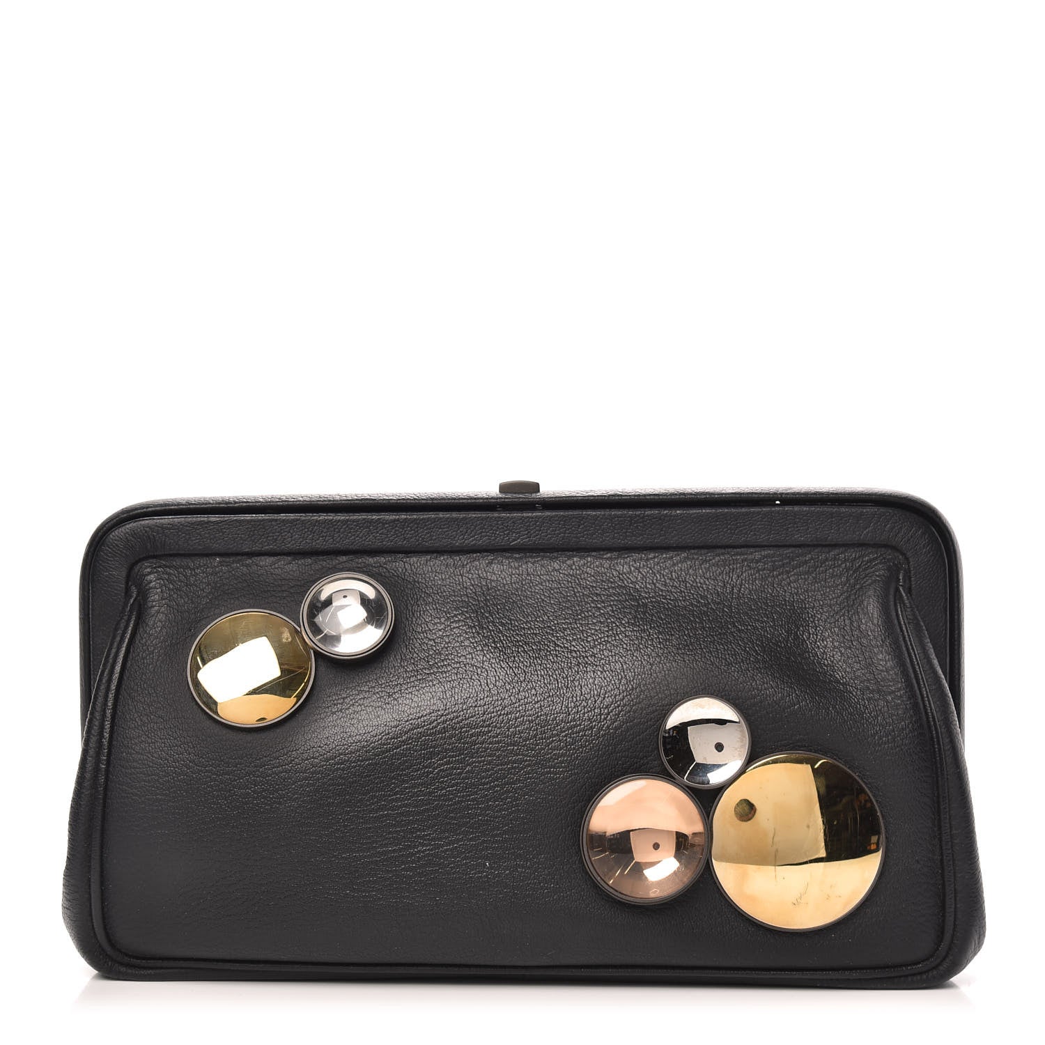 Bottega Veneta Lambskin Clutch Black 1 of 10