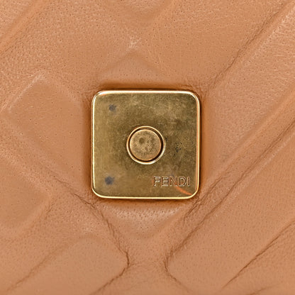 Fendi Nappa FF 1974 Embossed Baguette Miele Scuro 13 of 21