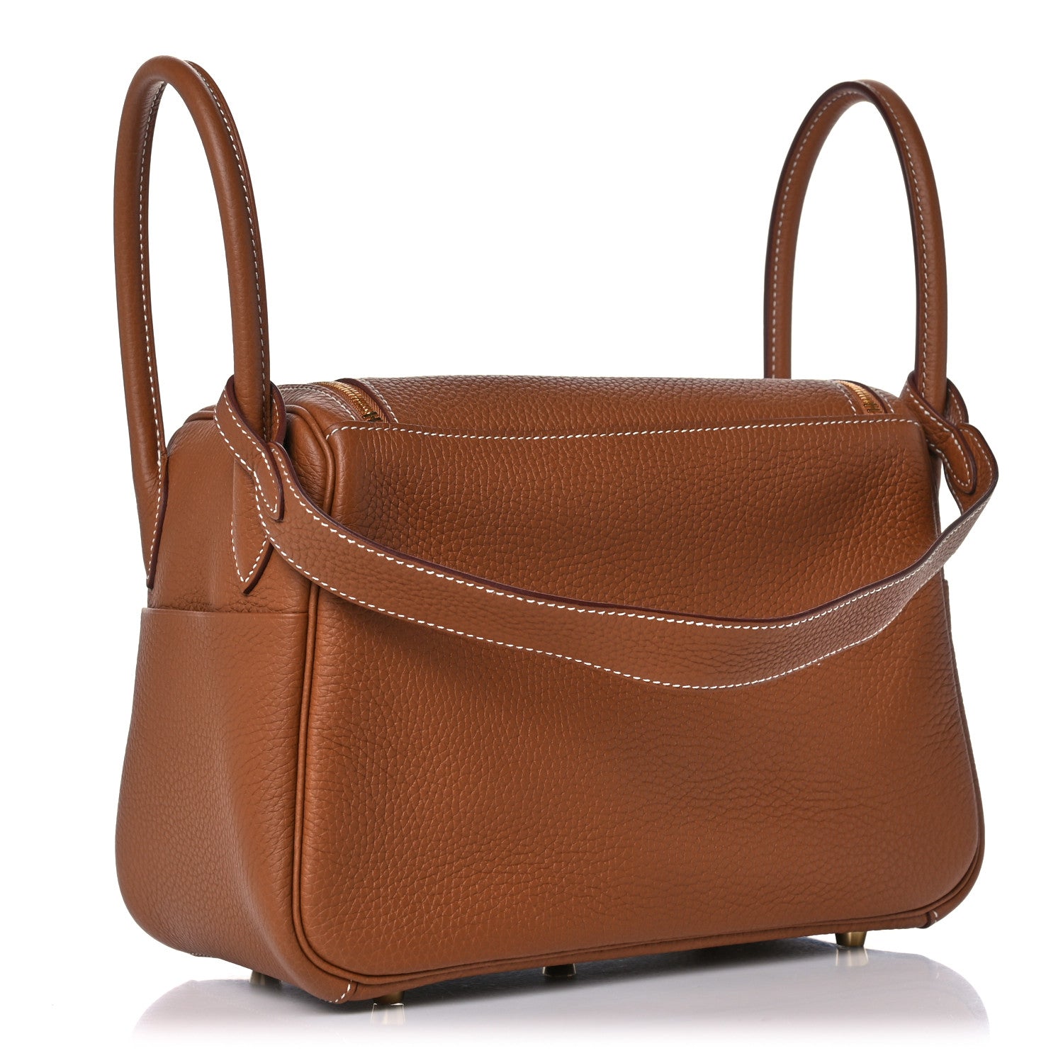 Hermes Taurillon Clemence Lindy 26 Gold 3 of 9