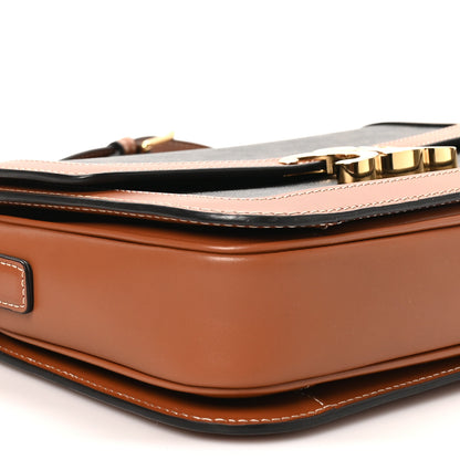 Celine Triomphe Canvas Calfskin Medium Triomphe Bag Tan 8 of 9