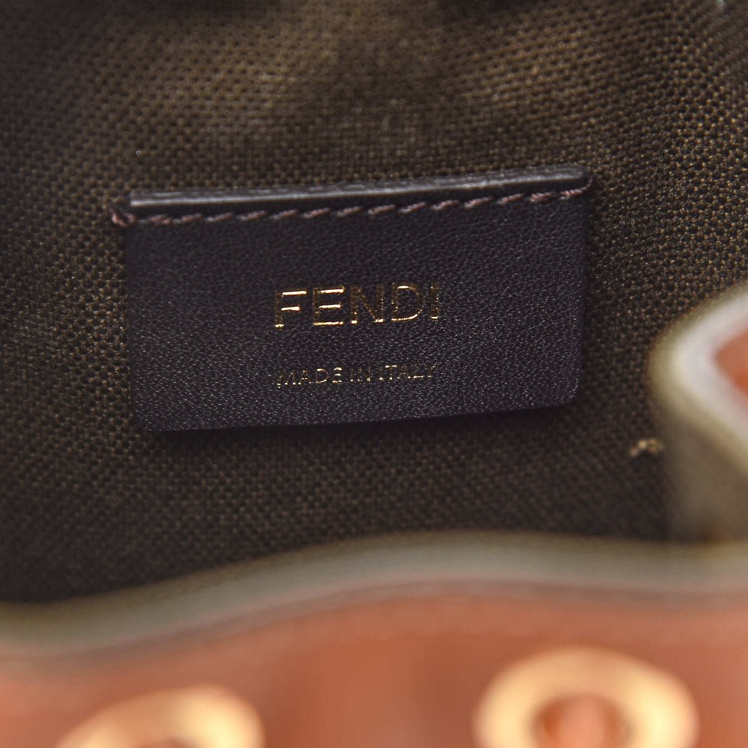 Fendi Canvas Vitello King F is Fendi FF Embroidered Mini Mon Tresor Bucket Bag Amazzonia Cuoio 6 of 10