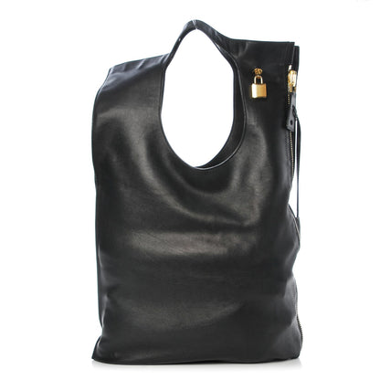 Tom Ford Ramskin Large Alix Padlock Zip Shoulder Bag Black 3 of 10