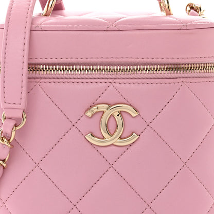 Chanel Lambskin Quilted Trendy Vanity Case Pink 8 of 10