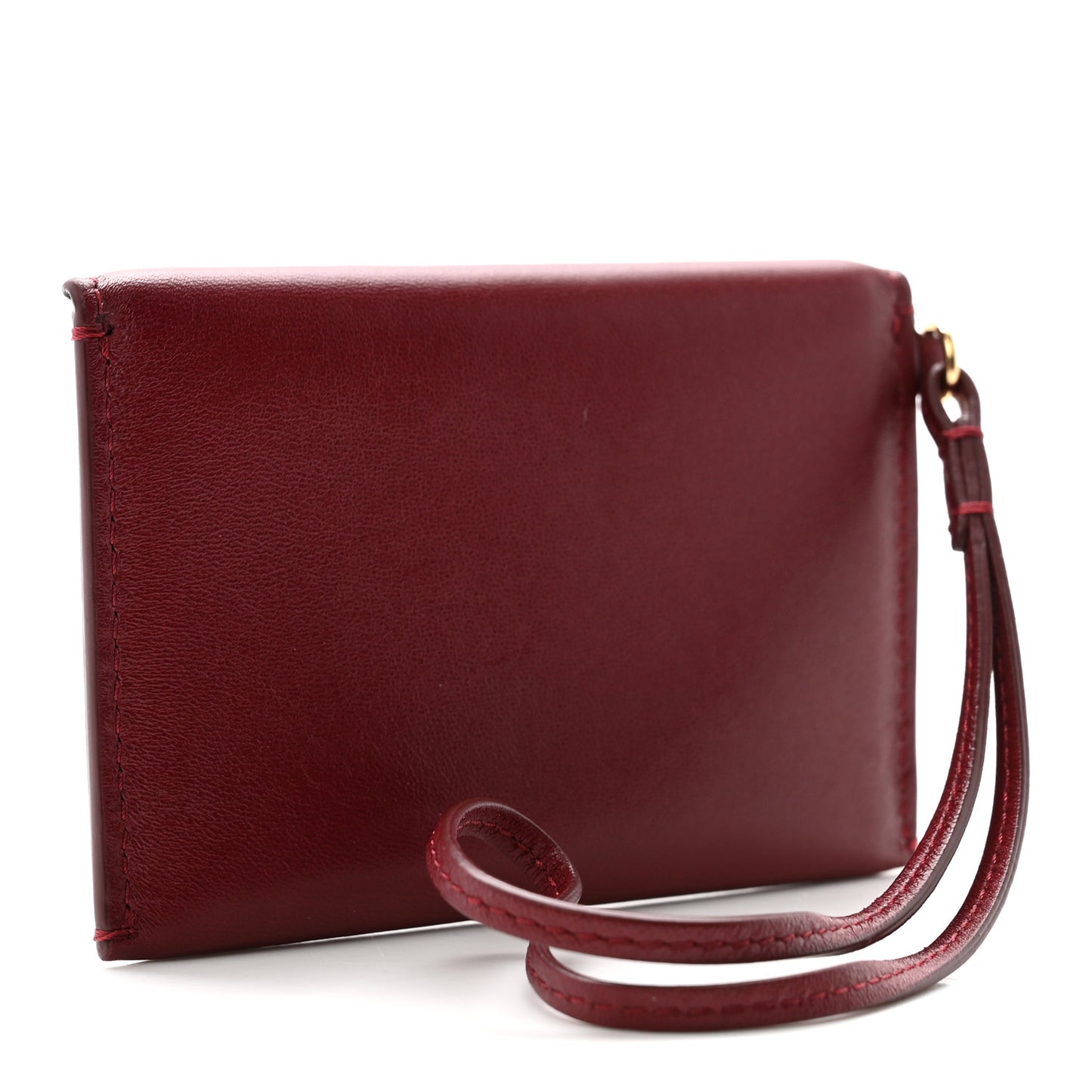 Lambskin Card Holder Bag Charm Burgundy