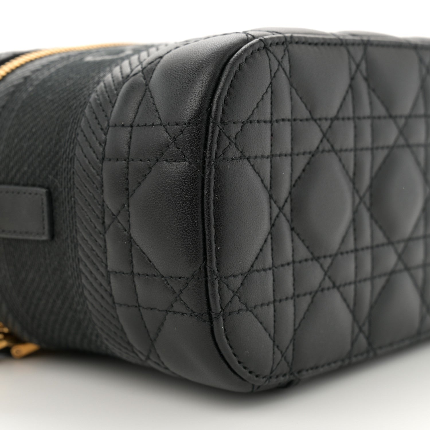 Christian Dior Lambskin Cannage Small Diortravel Vanity Case Black 9 of 12