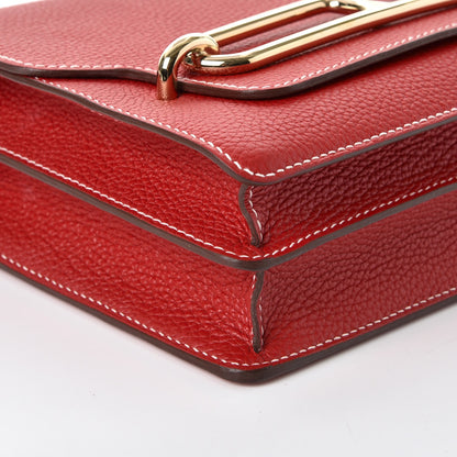 Hermes Taurillon Clemence Sac Roulis 23 Rouge Casaque 9 of 9