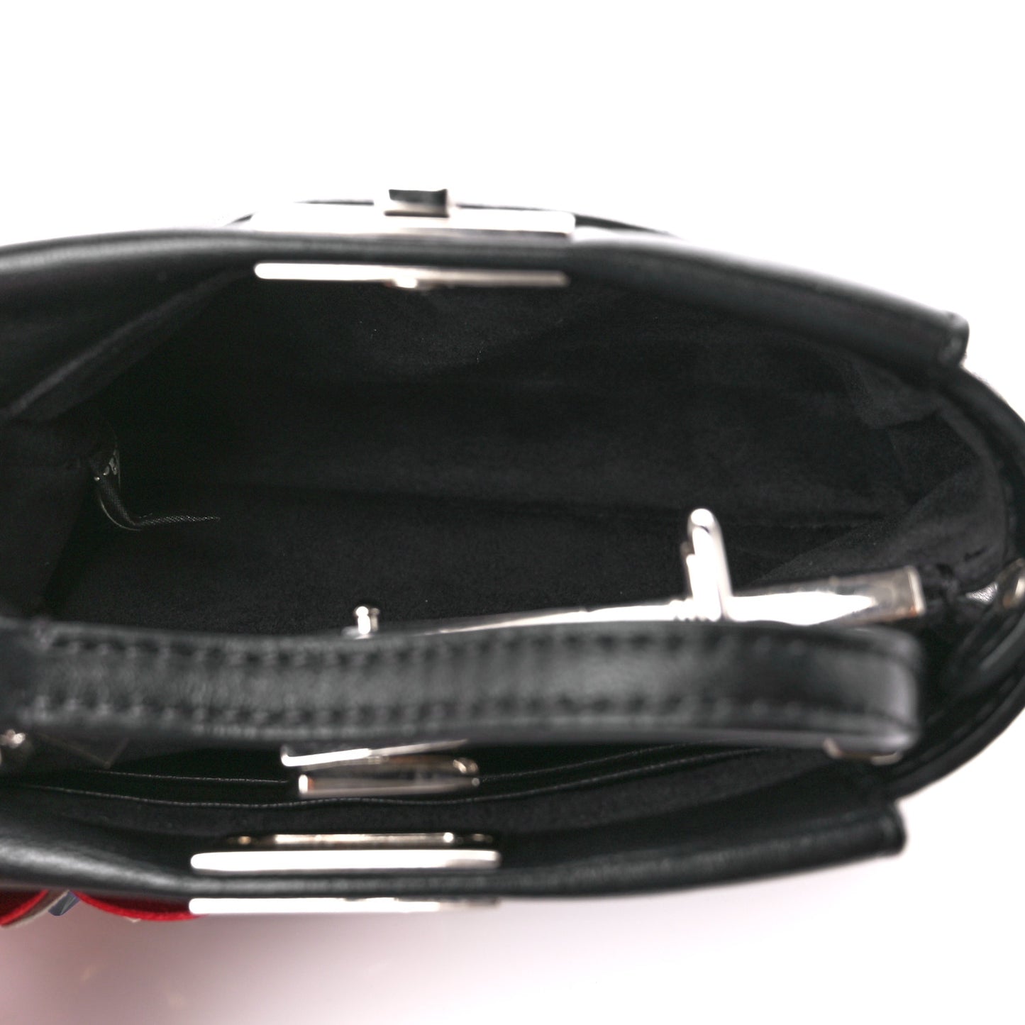 Nappa Flowerland Micro Peekaboo Iconic Satchel Black Multicolor