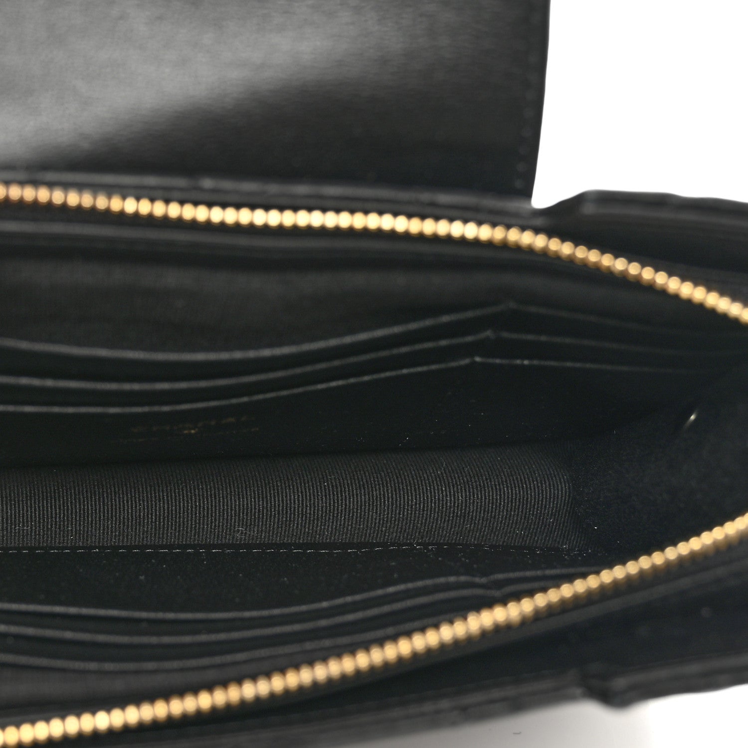 Chanel Lambskin Quilted CC Pouch Wristlet Black 5 of 8