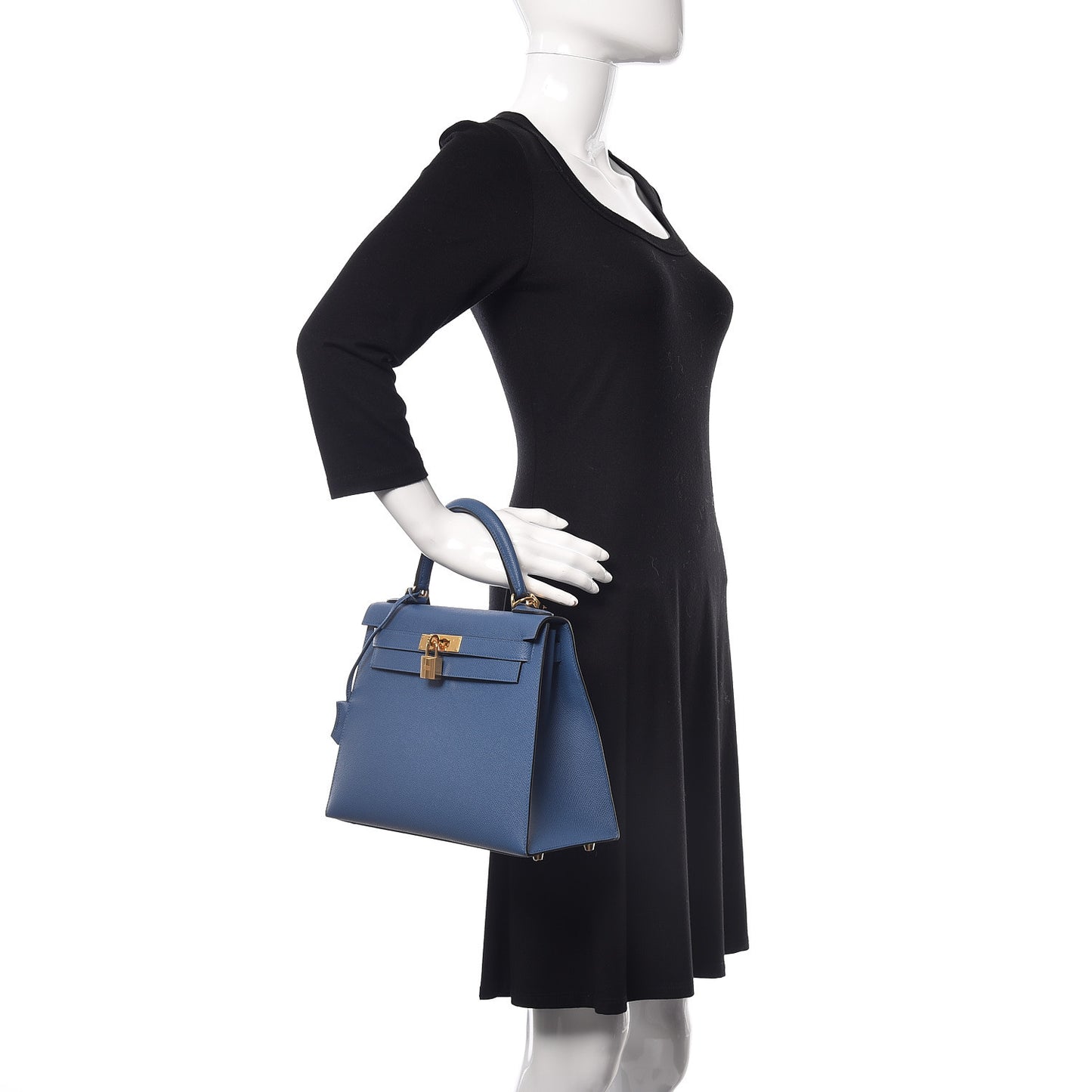 Epsom Kelly Sellier 28 Bleu Agate