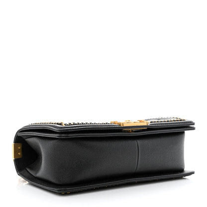Chanel Caviar Quilted Medium Chain Around Boy Flap Black 4 of 11