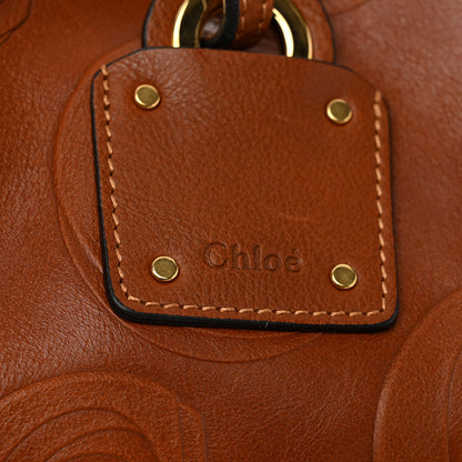 Chloe Smooth Calfskin C Embossed Medium Vick Tote Caramel 10 of 11