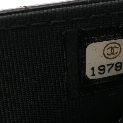 Chanel Glazed Aged Calfskin Reissue Wallet On Chain WOC  So Black 7 of 12