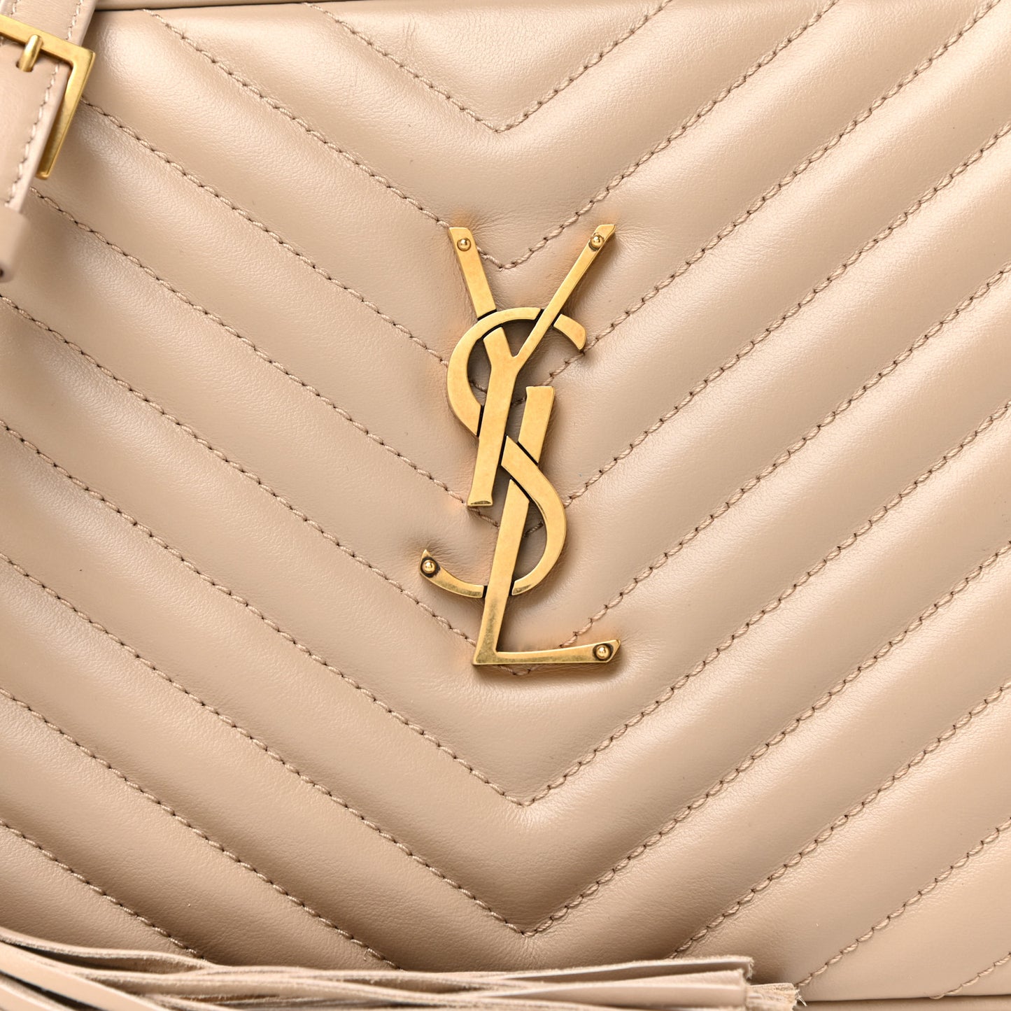 Calfskin Matelasse Monogram Lou Camera Bag Ivory Natural