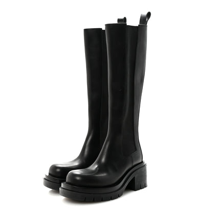 Bottega Veneta Calfskin The Lug Chelsea 30/70mm Tall Boots 36.5 Black 4 of 7