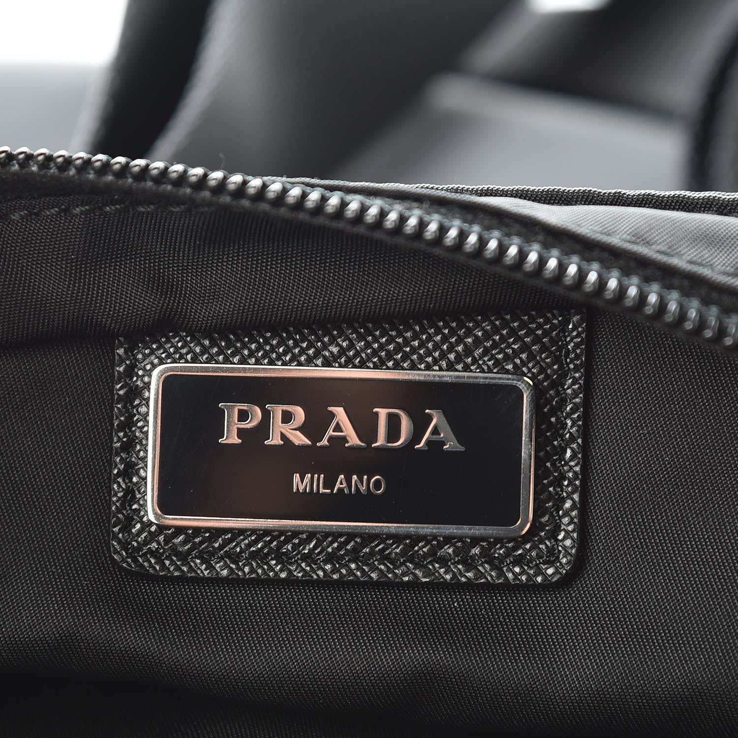 Prada Nylon Flat Messenger Bag Black 6 of 9