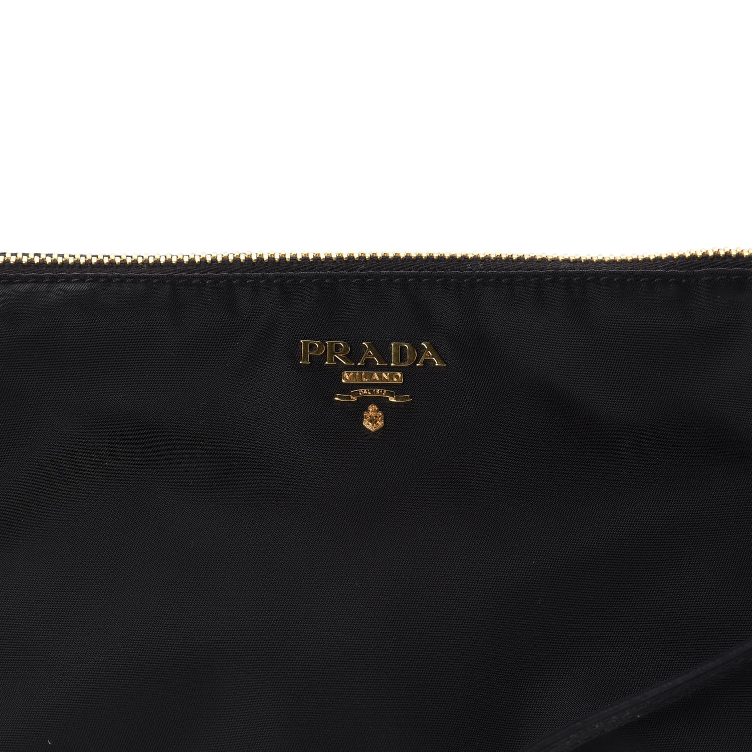 Prada Tessuto Nylon Saffiano Wristlet Black 9 of 9