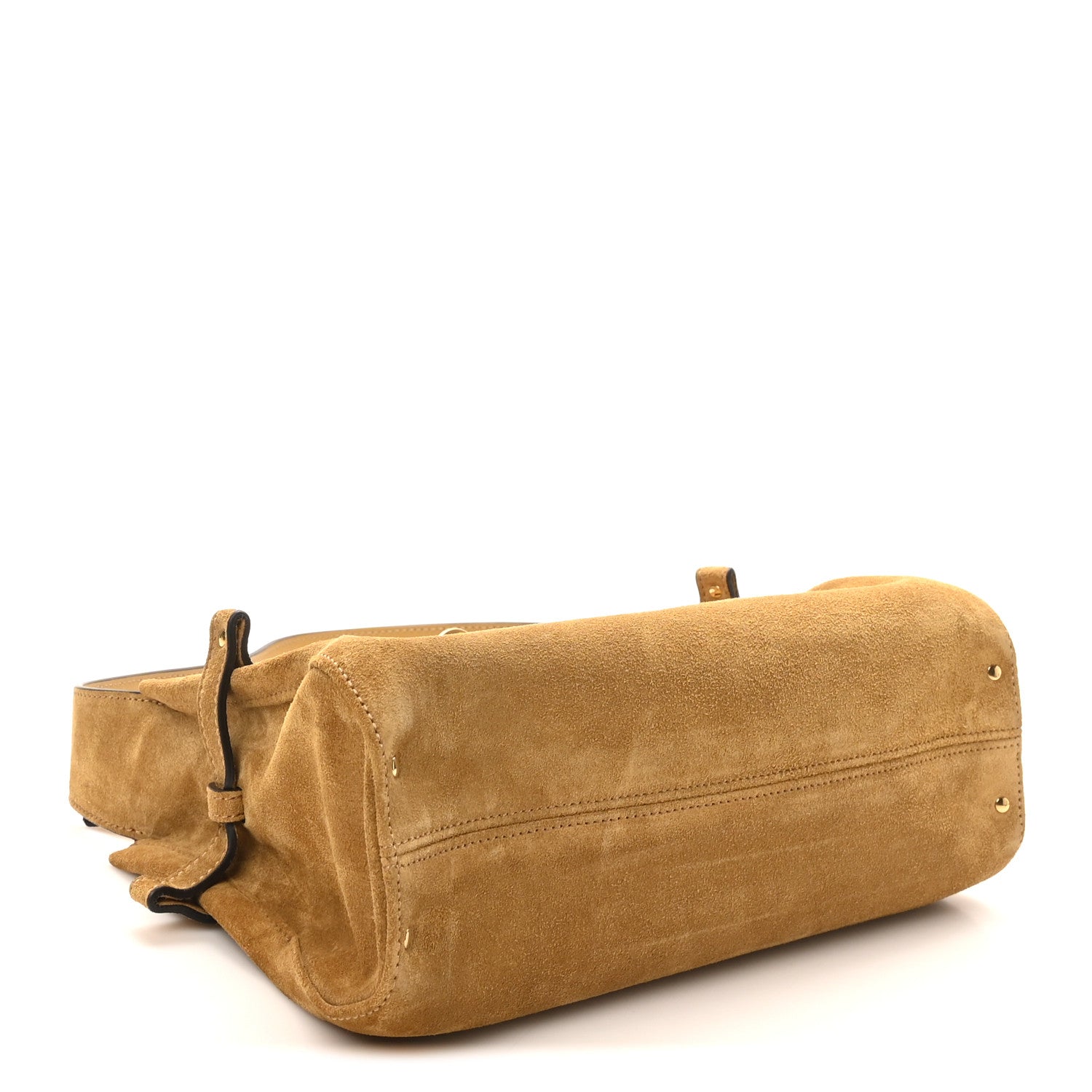 Chloe Suede Charms Hobo Bag Gold Khaki 4 of 9